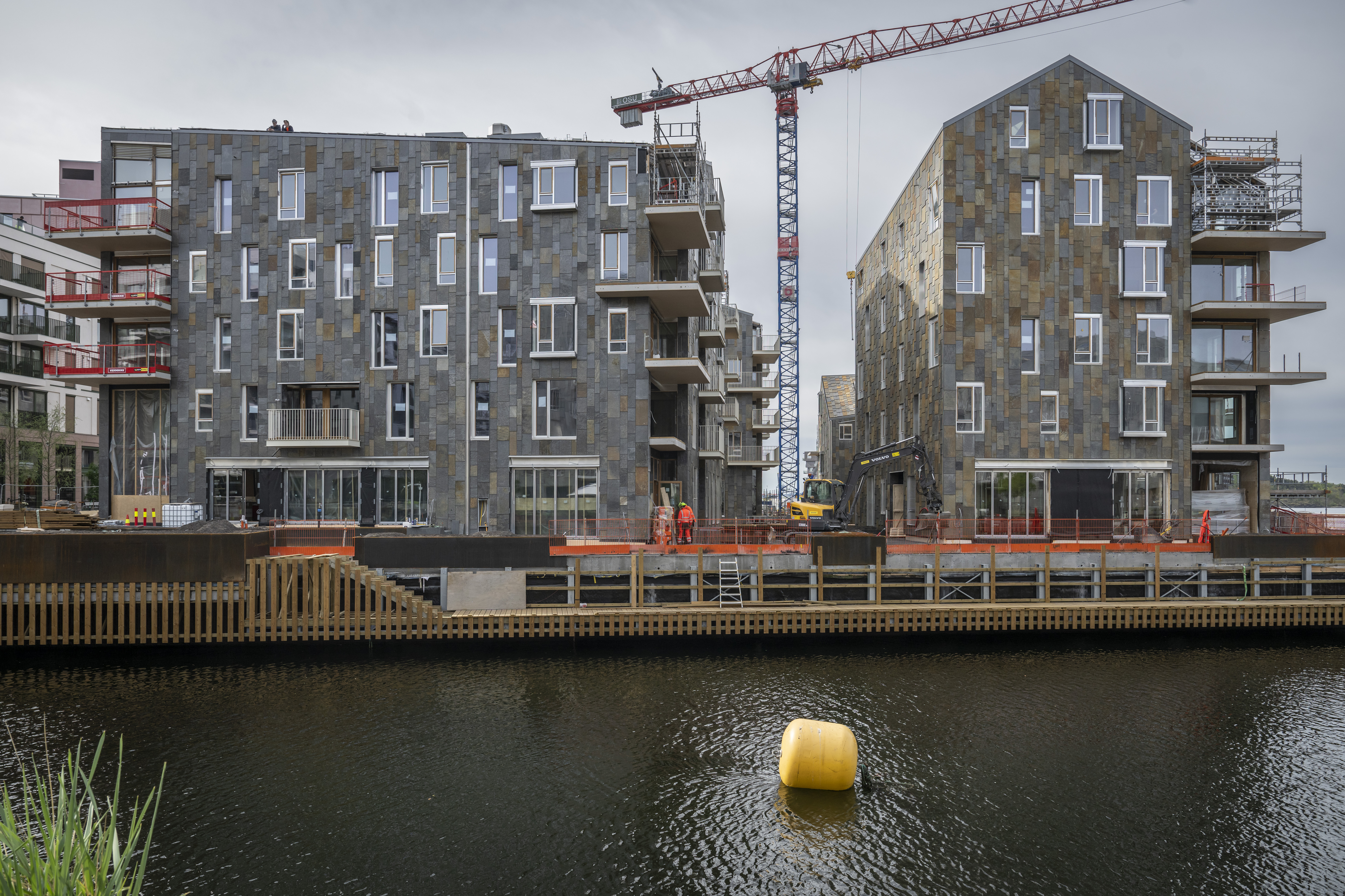 Ottaskifer rust på Vannkunsten, Bjørvika, Oslo.